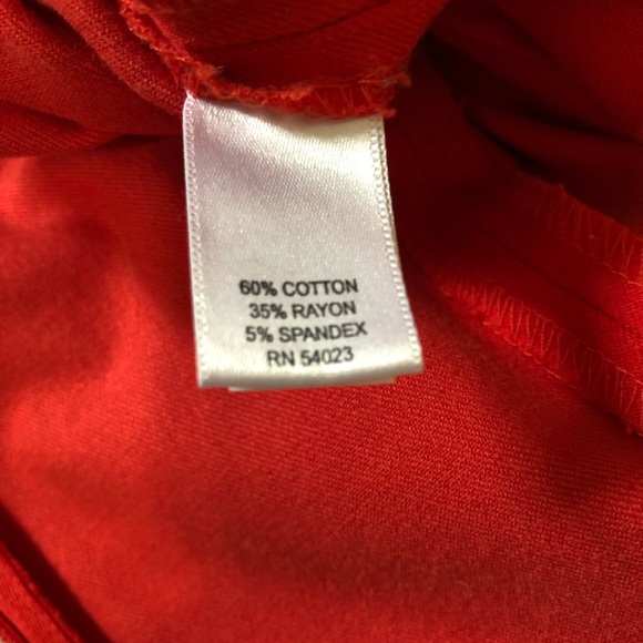 🌈Banana Republic Sz 4 Sloan Red Vermillion Sheath - Picture 8 of 8